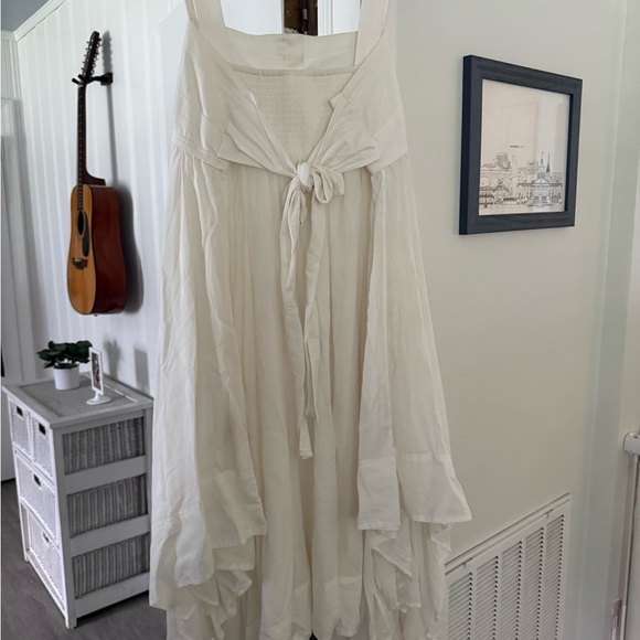 Anthropologie Asymmetrical Pilcro White Babydoll Dress sz XL - Picture 4 of 5